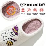 BERANMEY Halloween Slippers for Women Perfect Soft Plush Comfy Warm Slip-On Cute Womens Slippers Indoor Fluffy House Slippers for Women and Men Non-slip Fuzzy Flat Slides - Image 3