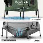YUWENUS Heated Outdoor Cat House with Heated Pad and Escape Door for Outdoor Weatherproof Cat Shelter Insulated Outdoor Cat House,Green,Small - Image 13