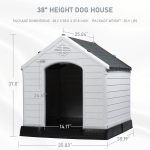 Waleaf Plastic Dog House Outdoor Indoor for Small Medium Larige Dogs,Waterproof Dog Houses with Elevated Floor and Air Vents,Durable Ventilate & Easy Clean and Assemble - Image 23