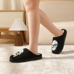 BERANMEY Halloween Slippers for Women Perfect Soft Plush Comfy Warm Slip-On Cute Womens Slippers Indoor Fluffy House Slippers for Women and Men Non-slip Fuzzy Flat Slides - Image 131