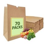 100 Pack Paper Kraft Paper Bags,Heavy Duty Large Grocery Brown Bag,14x10.5x6.5 Inch Bags for Storage,Take out,Shopping,Sacks - Image 18