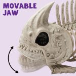 Joyfy Halloween Skeleton Fish Skeleton Halloween Decor,Plastic Skeleton with LED Eye for Halloween Decoration Outdoor Haunted House Party - Image 16