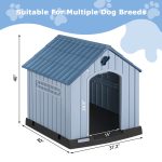 Waleaf Plastic Dog House Outdoor Indoor for Small Medium Larige Dogs,Waterproof Dog Houses with Elevated Floor and Air Vents,Durable Ventilate & Easy Clean and Assemble - Image 9